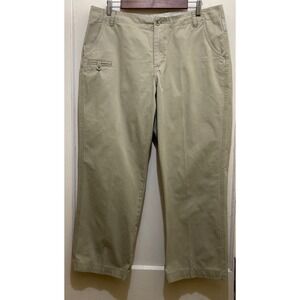 Columbia Sportswear Women Pants 14 Short Khaki Tan 100% Cotton Utility Gorpcore